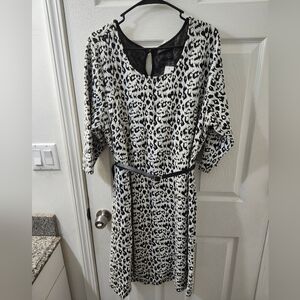 Lane Bryant Leopard Print Belted Dress
